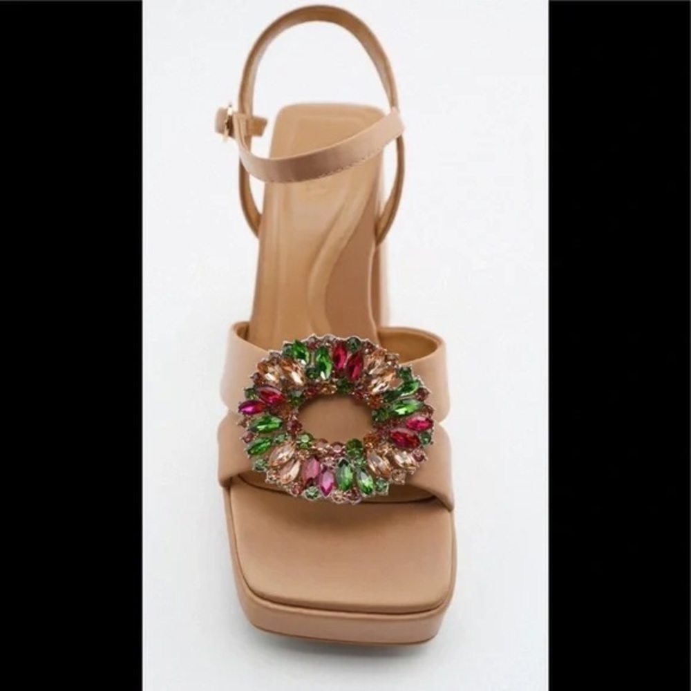Zara Rhinestone Platform Heels - Picture 4 of 16